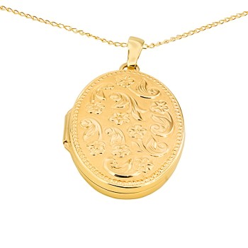 9ct gold 4.1g 18 inch Locket with chain